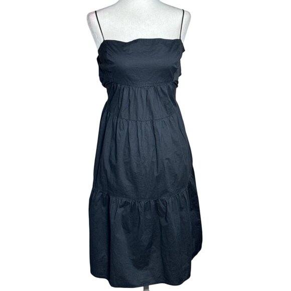NWOT Levi's Women's Mini Tank Dress Size M Black Tiered A Line Spaghetti Strap - Picture 1 of 9